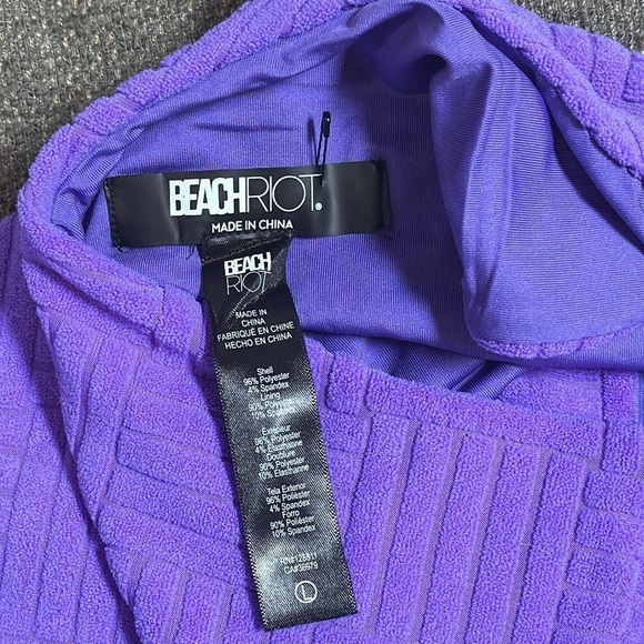 Beach RiotCeline Cutout One-Shoulder One-PieceSwimsuit Purple Ultra Violet - Picture 9 of 10